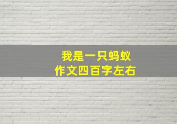 我是一只蚂蚁作文四百字左右