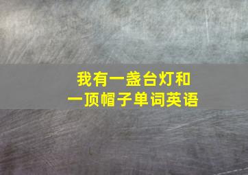 我有一盏台灯和一顶帽子单词英语