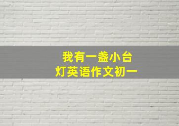 我有一盏小台灯英语作文初一