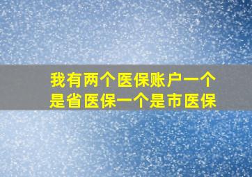 我有两个医保账户一个是省医保一个是市医保