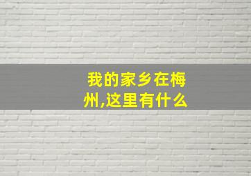 我的家乡在梅州,这里有什么