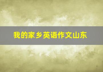 我的家乡英语作文山东