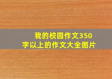 我的校园作文350字以上的作文大全图片