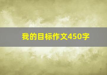 我的目标作文450字