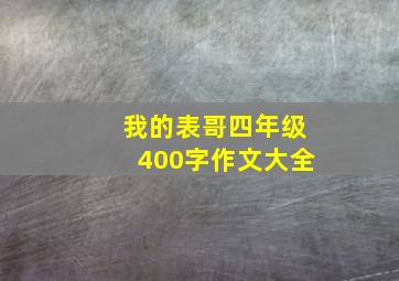 我的表哥四年级400字作文大全