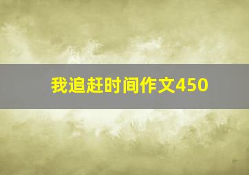 我追赶时间作文450