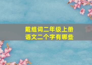 戴组词二年级上册语文二个字有哪些