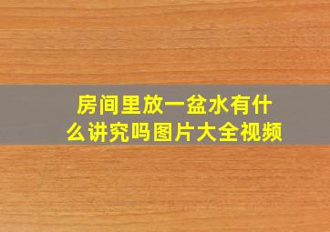 房间里放一盆水有什么讲究吗图片大全视频