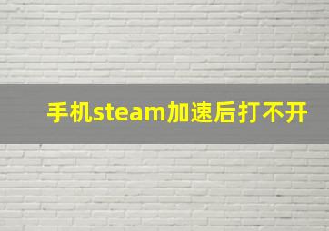 手机steam加速后打不开