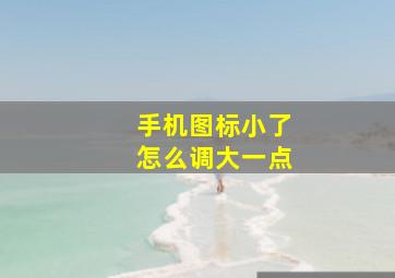 手机图标小了怎么调大一点