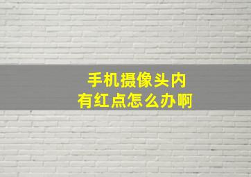 手机摄像头内有红点怎么办啊