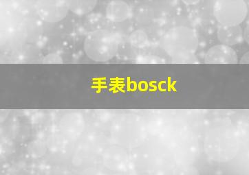 手表bosck