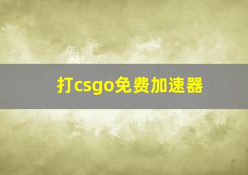 打csgo免费加速器