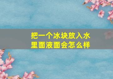 把一个冰块放入水里面液面会怎么样