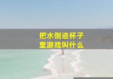 把水倒进杯子里游戏叫什么