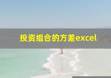 投资组合的方差excel