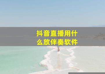 抖音直播用什么放伴奏软件