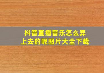 抖音直播音乐怎么弄上去的呢图片大全下载