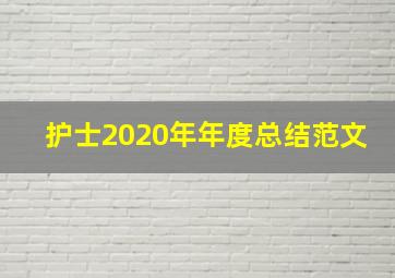 护士2020年年度总结范文