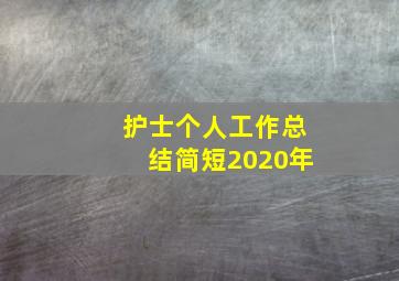 护士个人工作总结简短2020年