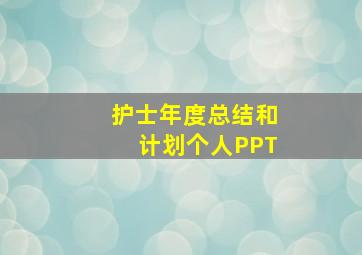 护士年度总结和计划个人PPT