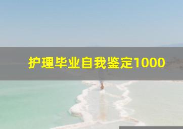 护理毕业自我鉴定1000