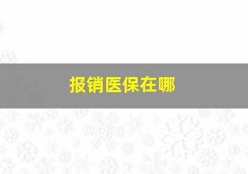 报销医保在哪