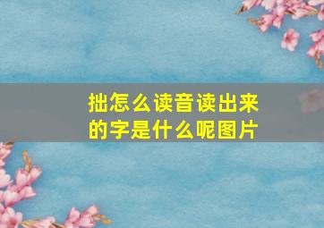 拙怎么读音读出来的字是什么呢图片