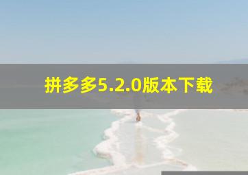 拼多多5.2.0版本下载