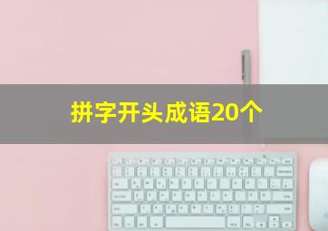 拼字开头成语20个