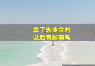 拿了失业金对以后有影响吗