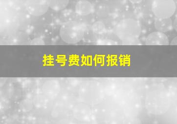 挂号费如何报销