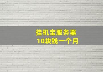 挂机宝服务器10块钱一个月