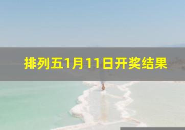 排列五1月11日开奖结果