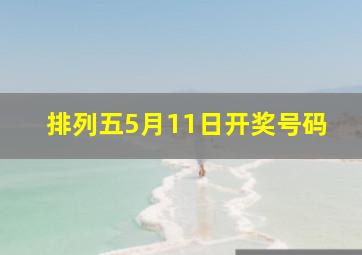 排列五5月11日开奖号码