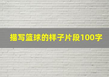 描写篮球的样子片段100字