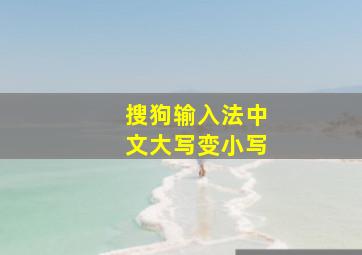 搜狗输入法中文大写变小写