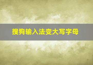 搜狗输入法变大写字母