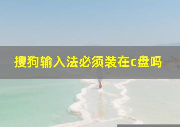 搜狗输入法必须装在c盘吗