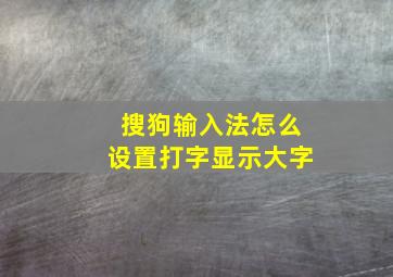 搜狗输入法怎么设置打字显示大字