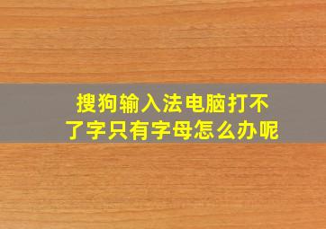 搜狗输入法电脑打不了字只有字母怎么办呢