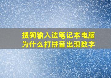 搜狗输入法笔记本电脑为什么打拼音出现数字