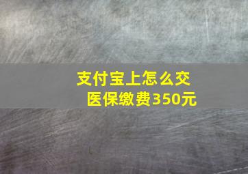 支付宝上怎么交医保缴费350元