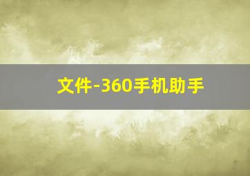 文件-360手机助手