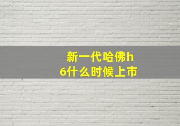 新一代哈佛h6什么时候上市