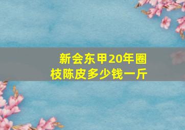 新会东甲20年圈枝陈皮多少钱一斤