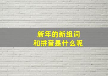 新年的新组词和拼音是什么呢