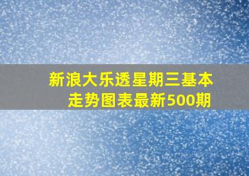 新浪大乐透星期三基本走势图表最新500期