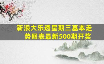 新浪大乐透星期三基本走势图表最新500期开奖