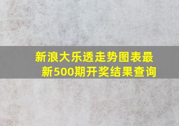 新浪大乐透走势图表最新500期开奖结果查询